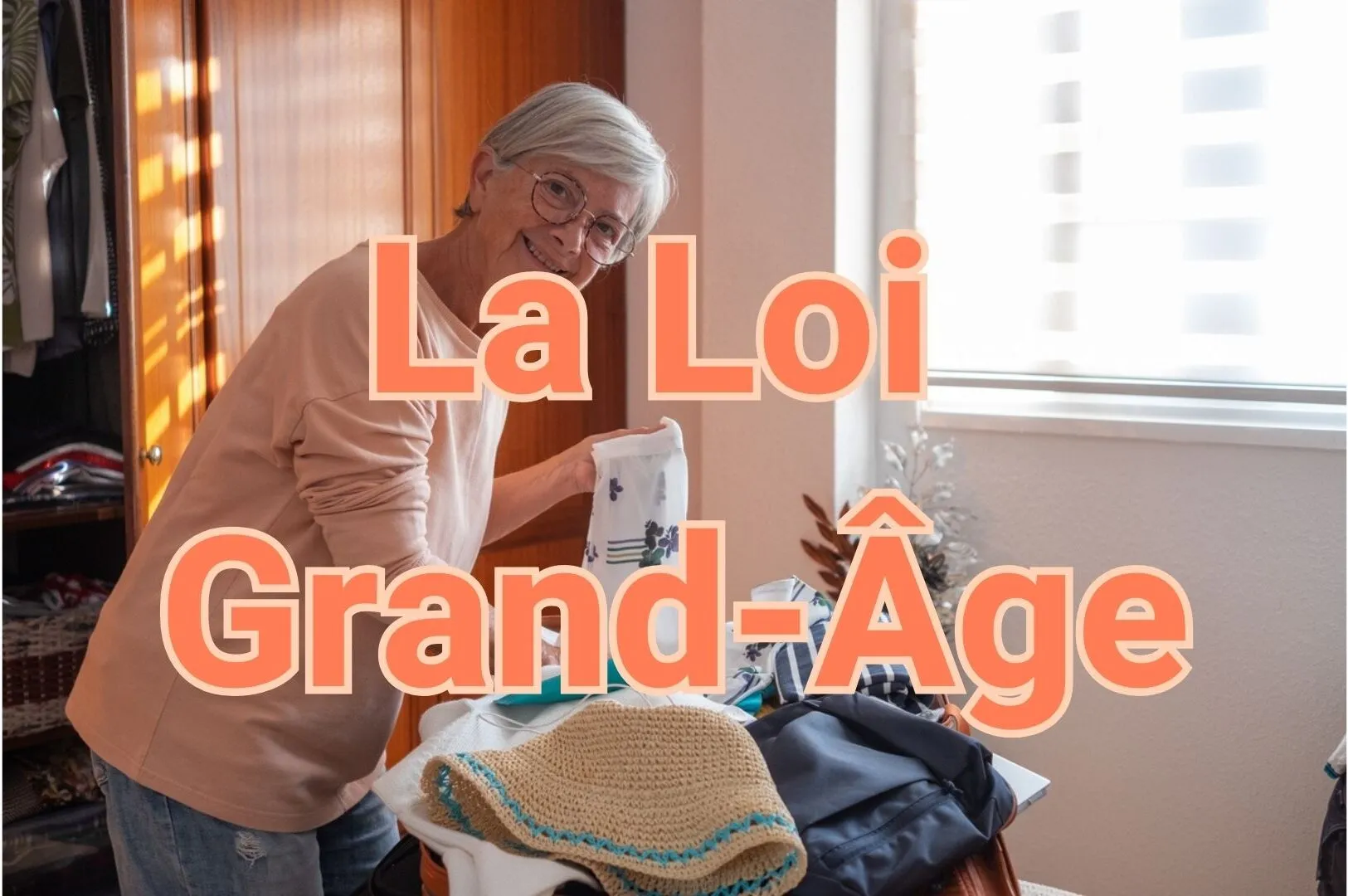 vieille dame qui fait son repassage, la loi grand-âge
