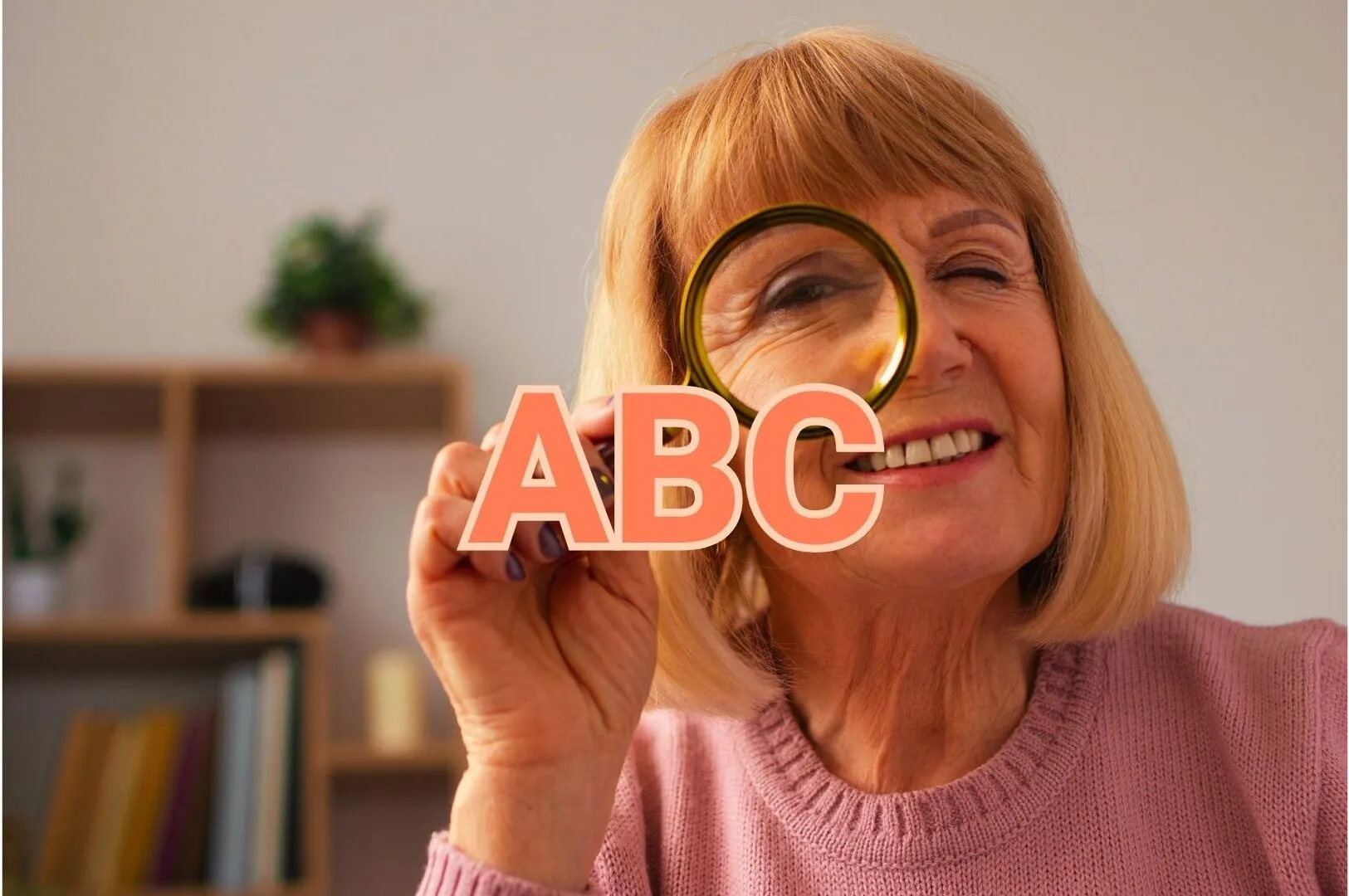 ABCédaire des aidants, femme avec loupe