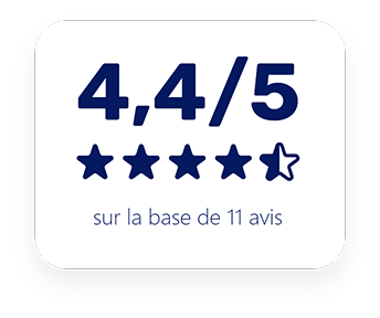 Note Trustpilot 4,4 sur 5